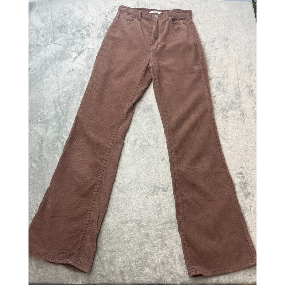 PacSun Highrise Bootcut Button Fly Brown Corduroy Pants Womens 26 860BT221065